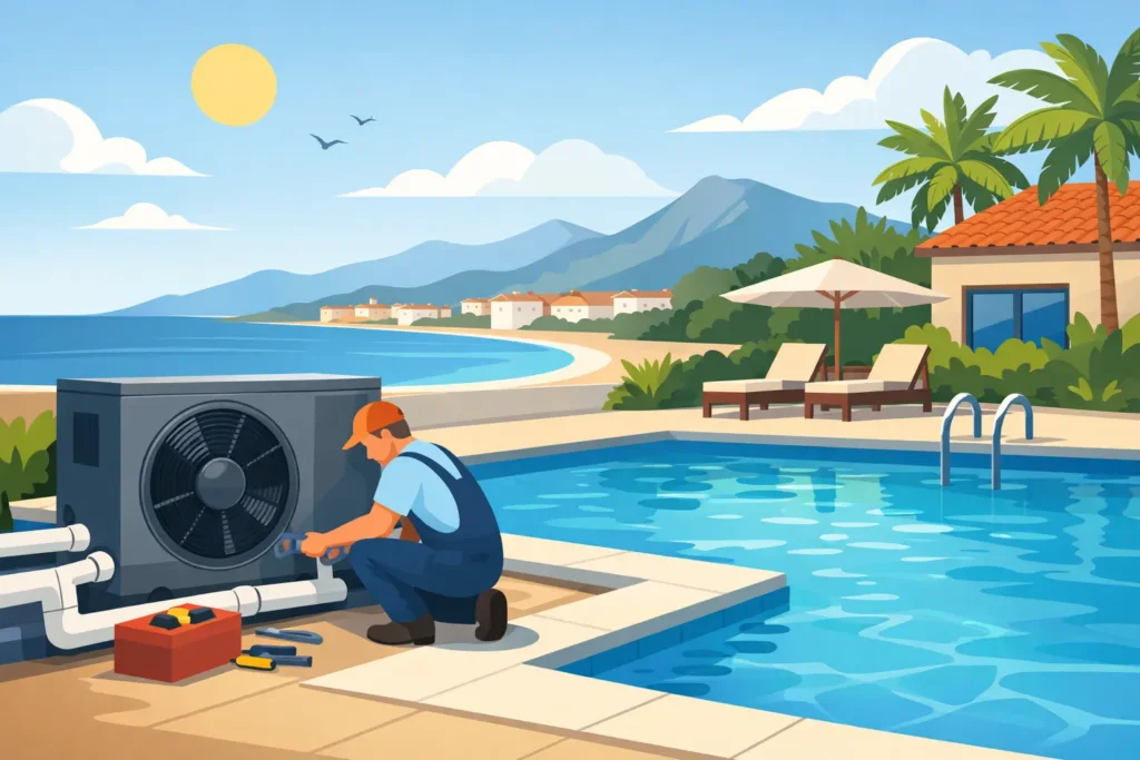 Pool Heat Pump Installation on the Costa del Sol