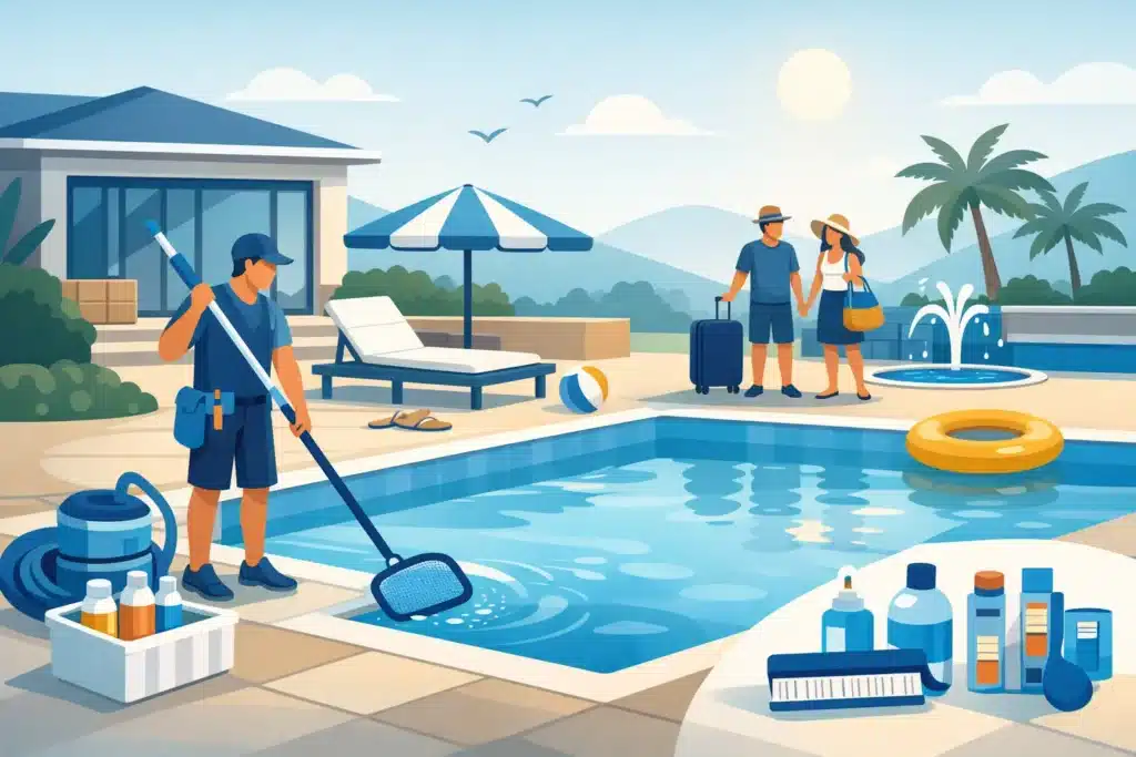Holiday Rental Pool Maintenance Guests Notice